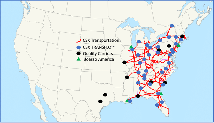 CSXT rail network